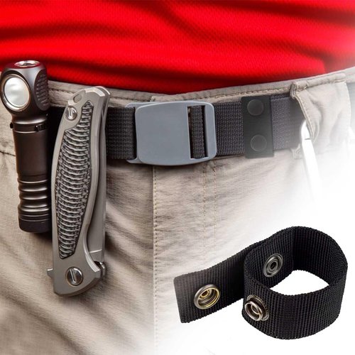 TKYPZY 4 Pcs Duty Belt Keepers Police Security Tactical Belt Keeper with Double Snaps Military Equipment Accessories Fixing Security Police Belt Law Enforcement Accessories Duty Belt Holder (Black)
