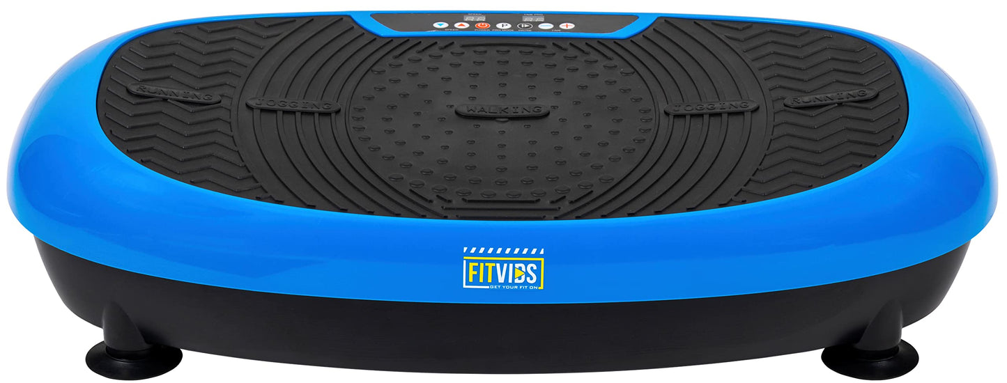 Fitvids Vibration Plate Exercise Machine Workout Vibration Fitness Platform with Resistance Loops and Resistance Band, 2D
