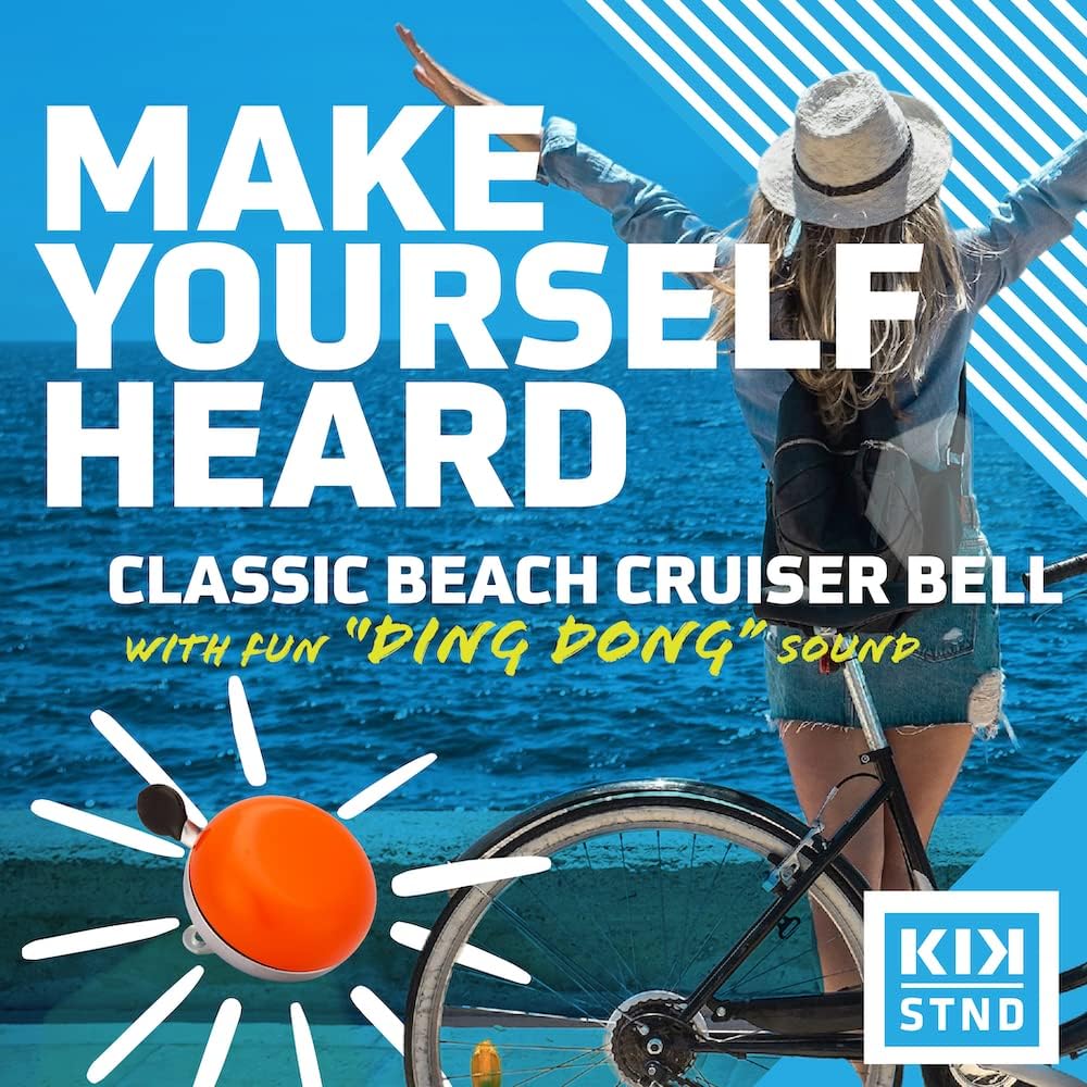 Kickstand Cycleworks Classic Beach Cruiser Ding Dong Bicycle Bell - Multiple Color Options