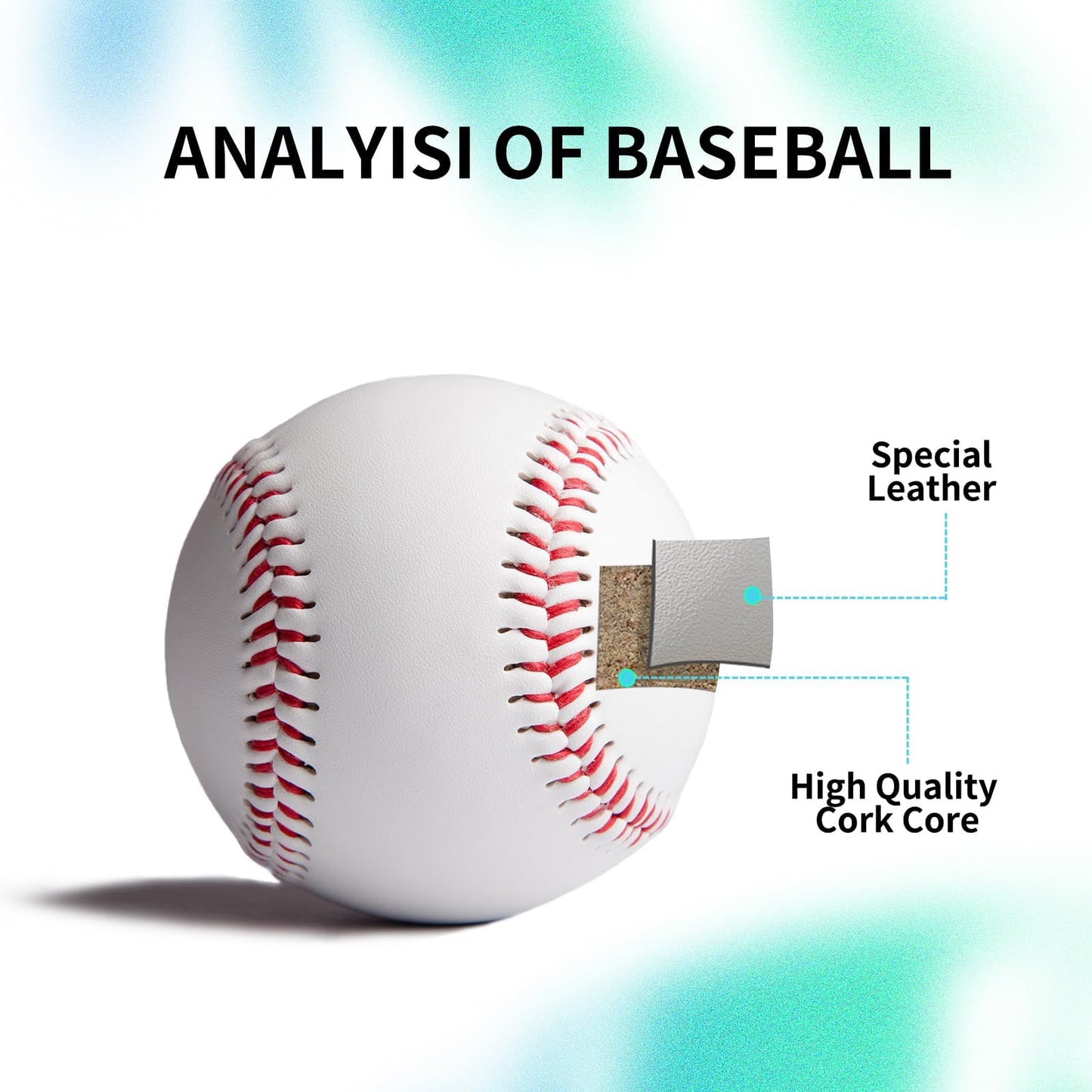 JibInfo Light Up Baseball, Glow in The Dark Baseball Luminous Base Balls for Day & Night Games and Training Gift for Fans Games Official (3 Pack)