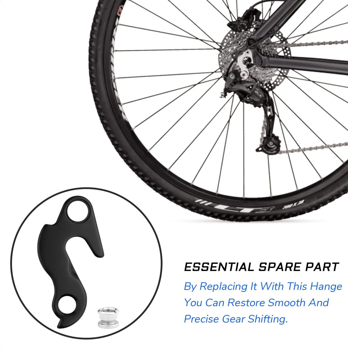 KIEVODE Derailleur Hanger for Trek Remedy, Liquid, Navigator, Gary Fisher and More - Replacement Hanger Part #230026 for Rear Derailleur - for Mountain Bikes, Road Bicycles, and MTBs