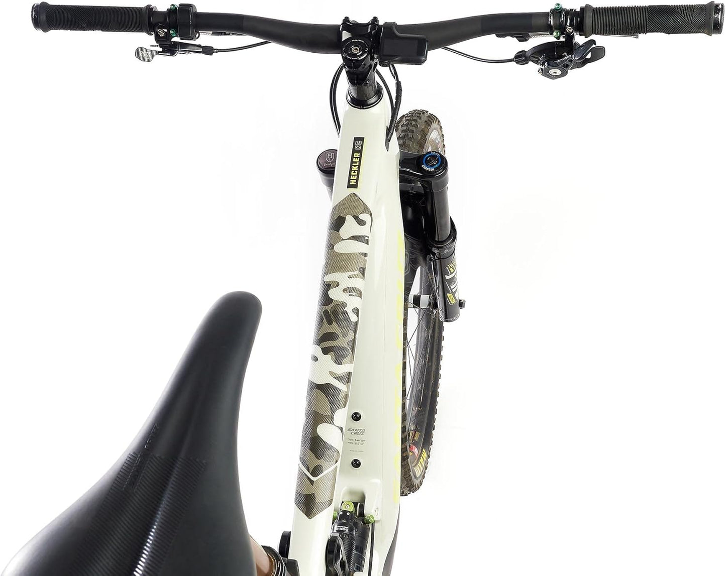 All Mountain Style Bike Frame Protector Extra - Universal Fit, 10-Piece Set for Down Tube, Chainstay, Cable Wear, High-Impact Honeycomb PVC