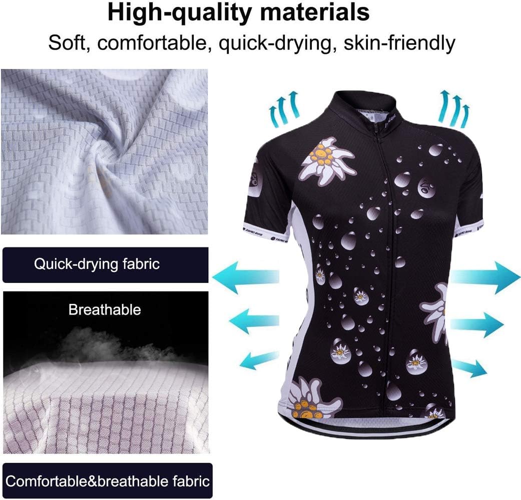 Women's Short Sleeve Cycling Jersey Jacket Cycling Shirt Quick Dry Breathable Mountain Clothing Bike Top