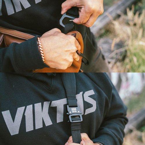 VIKTOS Upscale3 Durable Tactical Casual EDC Leather Slingbag with Padded Shoulder Strap & Ambidextrous Concealed Carry Compartment, Brown