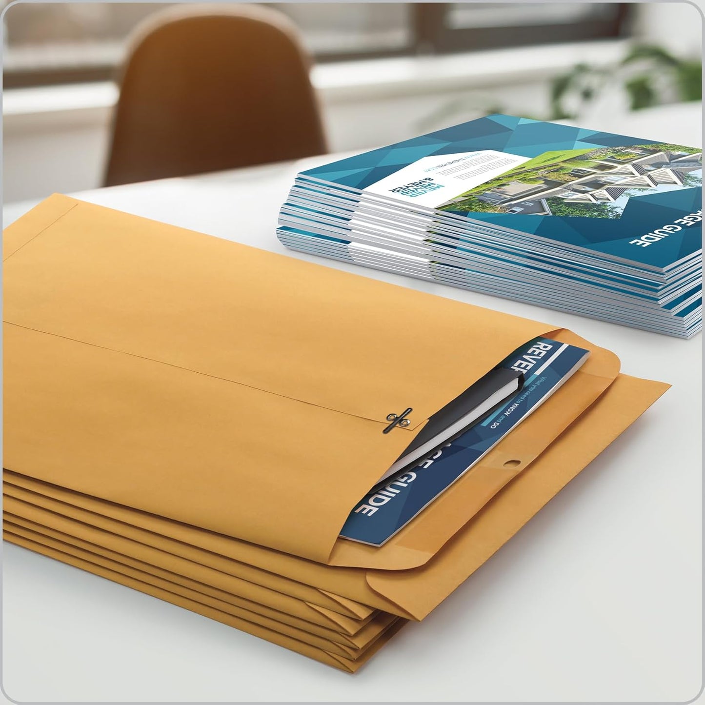 Quality Park 6 x 9 Clasp Envelopes, Clasp and Gummed Closures for Storing or Mailing, 28 lb Kraft Paper, 100 per Box (QUA37855)