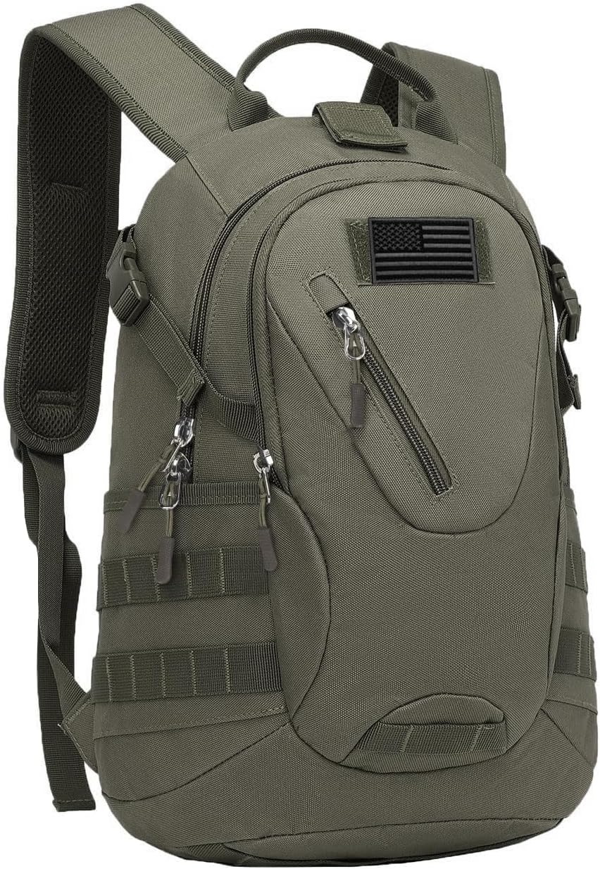 ArcEnCiel 15L Motorcycle Backpack Tactical Bag Rucksacks for Outdoor Camping Trekking Hunting with Patch