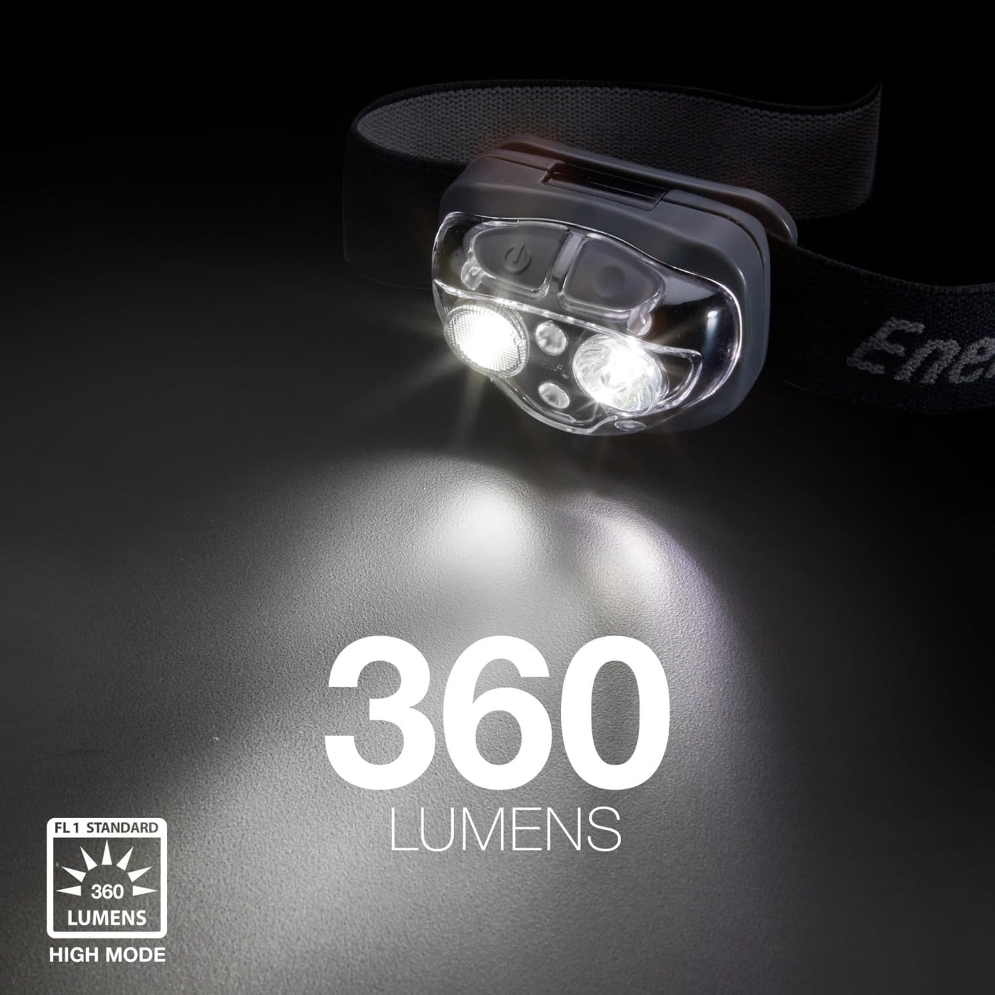 Energizer Vision HD+ LED Headlamp, Water Resistant Bright Headlamp with Digital Focus, Camping Gear and Emergency Light, Batteries Included, Pack of 1