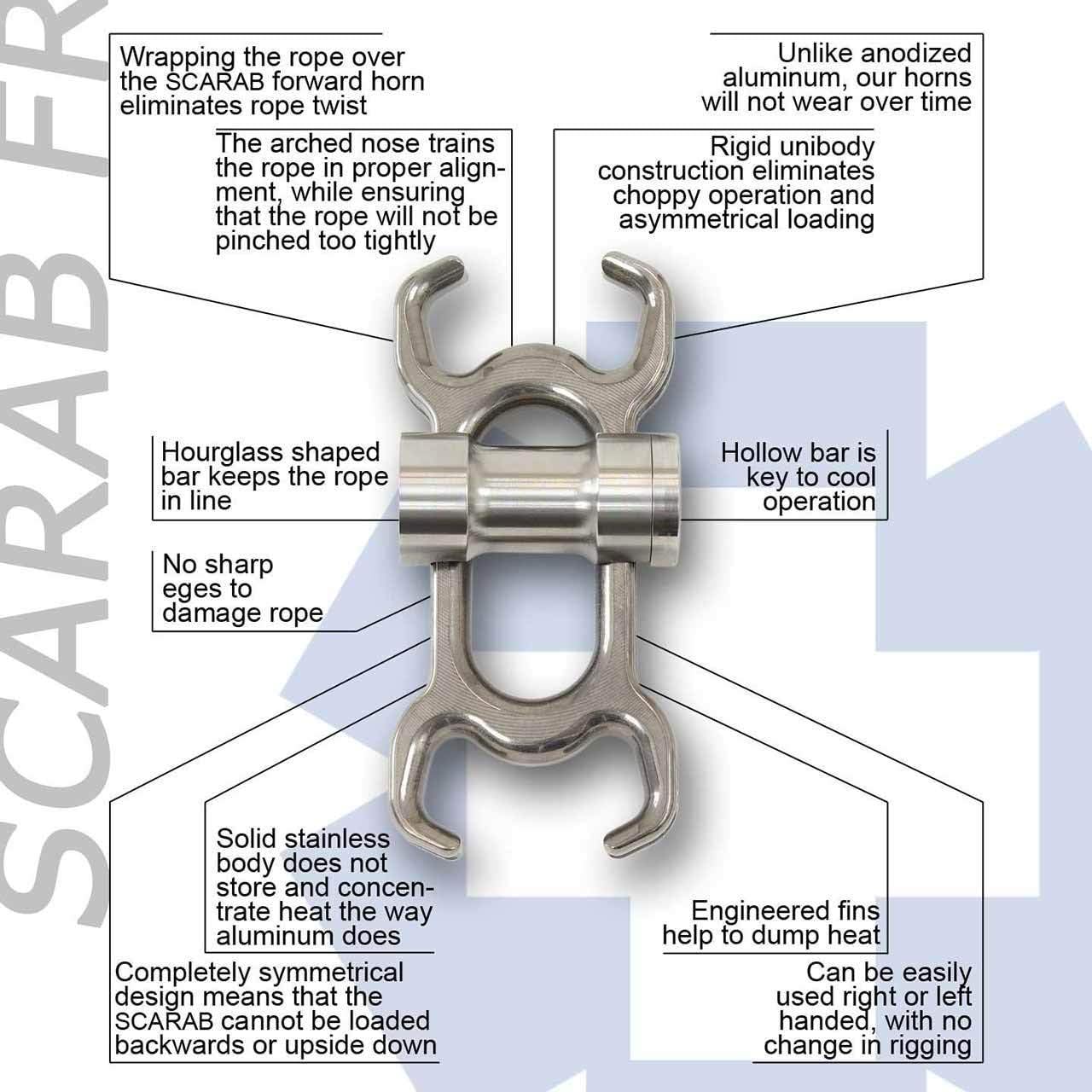 Conterra Scarab | Descender and Belay Device | Ideal for Search and Rescue or Fire Rope Rescue