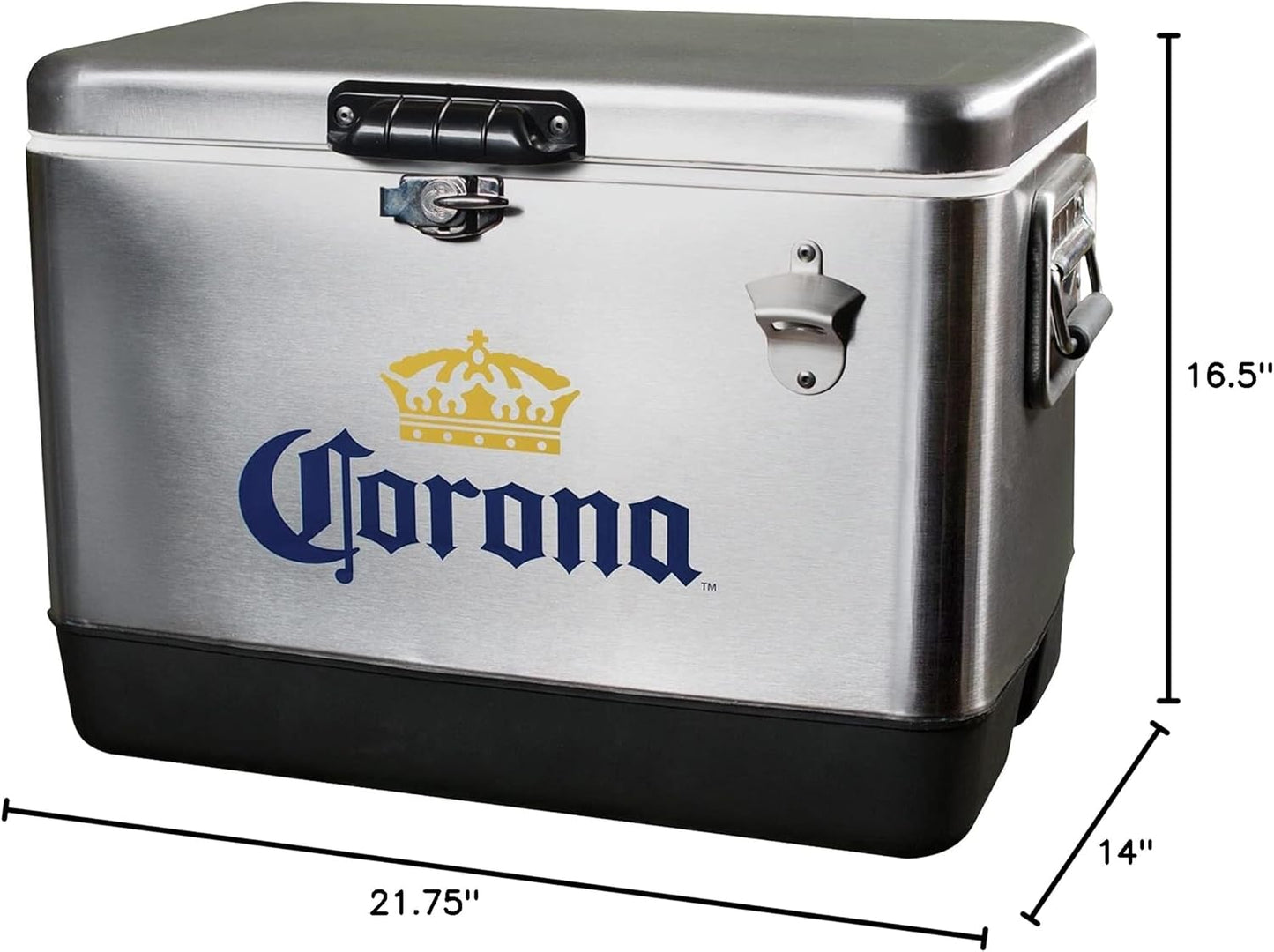 Portable Vintage Ice Chest Cooler with Bottle Opener - Insulated 85 Can Capacity for Camping, Beach, BBQs & Tailgating