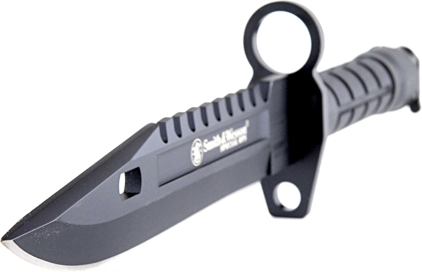 Smith & Wesson SW3B 12.8in S.S. Fixed Blade Knife with 7.8in Bowie Blade with Notched Spine and Nylon Fiber Handle for Outdoor, Tactical, Survival and EDC
