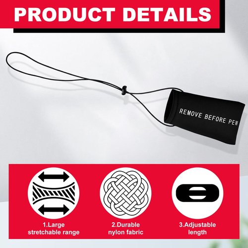 Riakrum 6 Pcs Airsoft Barrel Cover Paintball Barrel Cover with Elastic Bungee Cord for Airsoft and Paintball Markers Accessories, 5.51 x 3.15 Inch (Black)