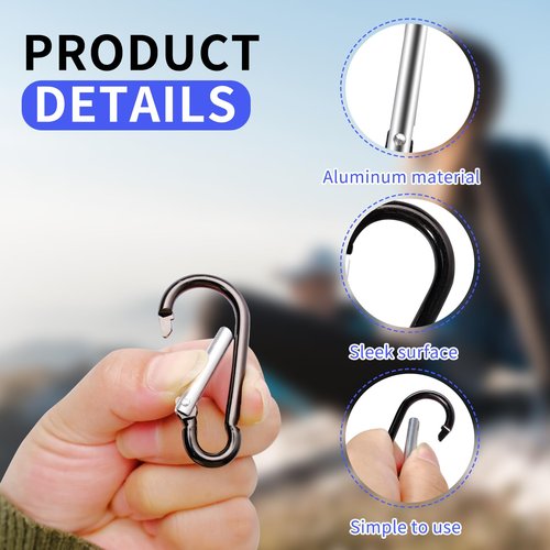 TANEMUDO 600 Pcs 2" Spring Snap Hooks in Bulk Aluminum Alloy Clip Keychain Small Spring Hook Snap for Hanging Camping Traveling Fishing Outdoor