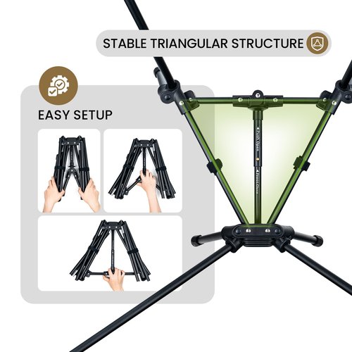 OneTigris Tigerblade High Back Camping Chair with Pillow Design, Comfortable Widened Seat Folding Chair