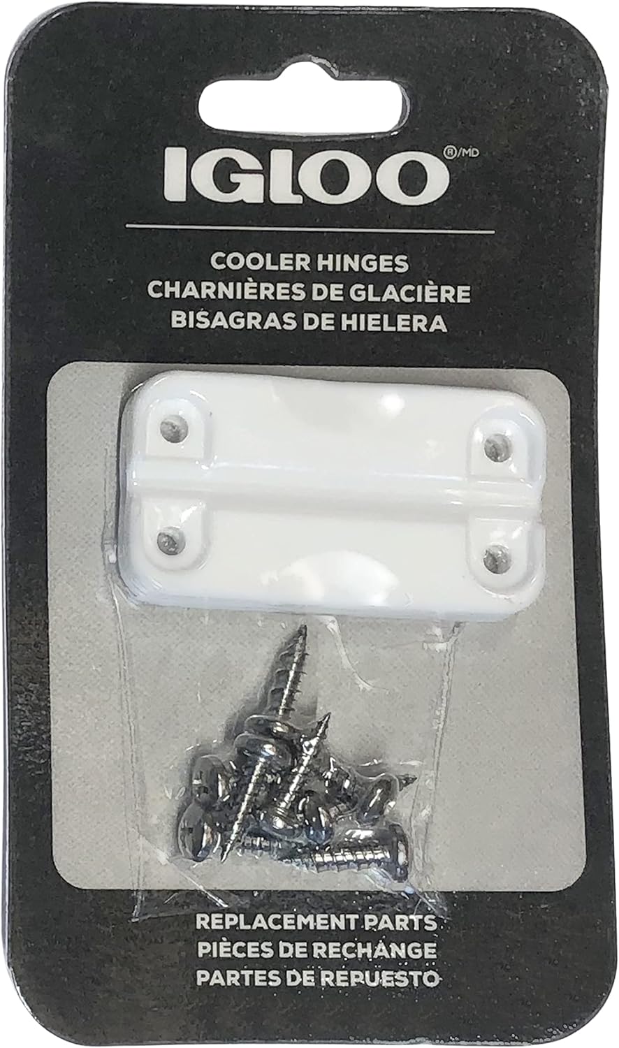 Igloo 24012 Plastic Hinges for Ice Chests (1-Pair), White, Standard Size, Contain UV Inhibitors
