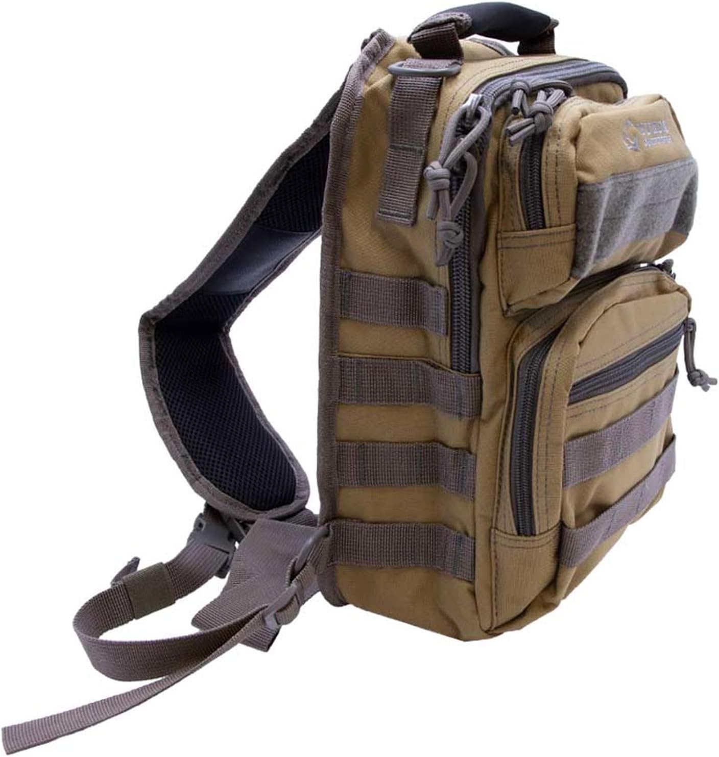 Yukon Outfitters Scout Sling Pack - EDC Hiking Outdoor Urban Ergonomic Spacious Tactical One-Shoulder Backpack with Ambidextrous Carry Sling, Black