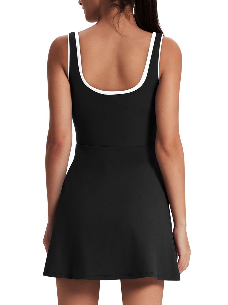 OFEEFAN Womens Athletic Dress Tennis Golf Bodycon Workout Active Skort Summer Clothes Casual Graduation Concert Date Spring OutfitsWhite Trim XL
