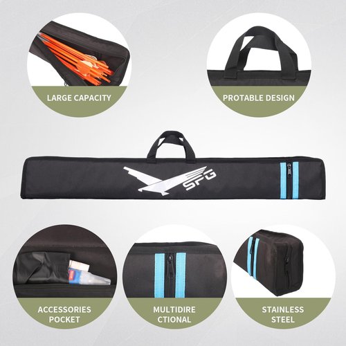 FENJANER Archery Arrow Case - 33"" Portable Soft Compact Arrow Box, Durable Lightweight Arrow Storage Quiver, Outdoor Hunting & Target Shooting Bag, Black