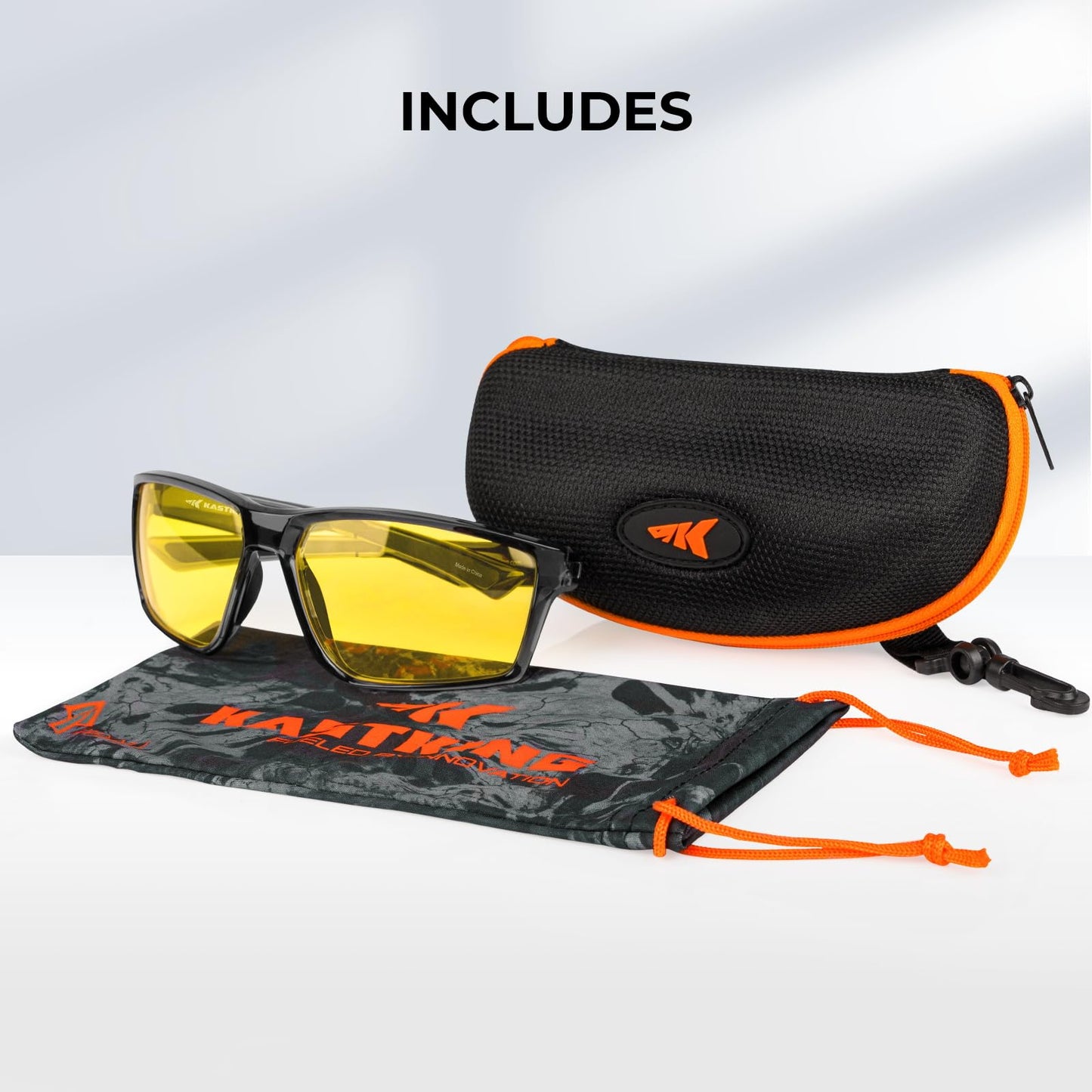 KastKing IllumiLens Night Vision Glasses, Night Driving Glasses for Men Women, Reduce Glare and Enhance Vision