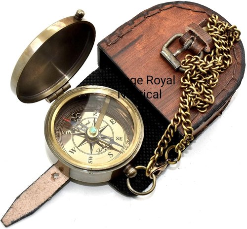 Trust in The Lord with All Your Heart -Proverbs 3: 5-6 Quote Engraved-with Leather Case,Camping Compass, Gift Compass, Graduation Day Gifts-Graduation Gifts 2023 Compass for Women Mens Boy Girls