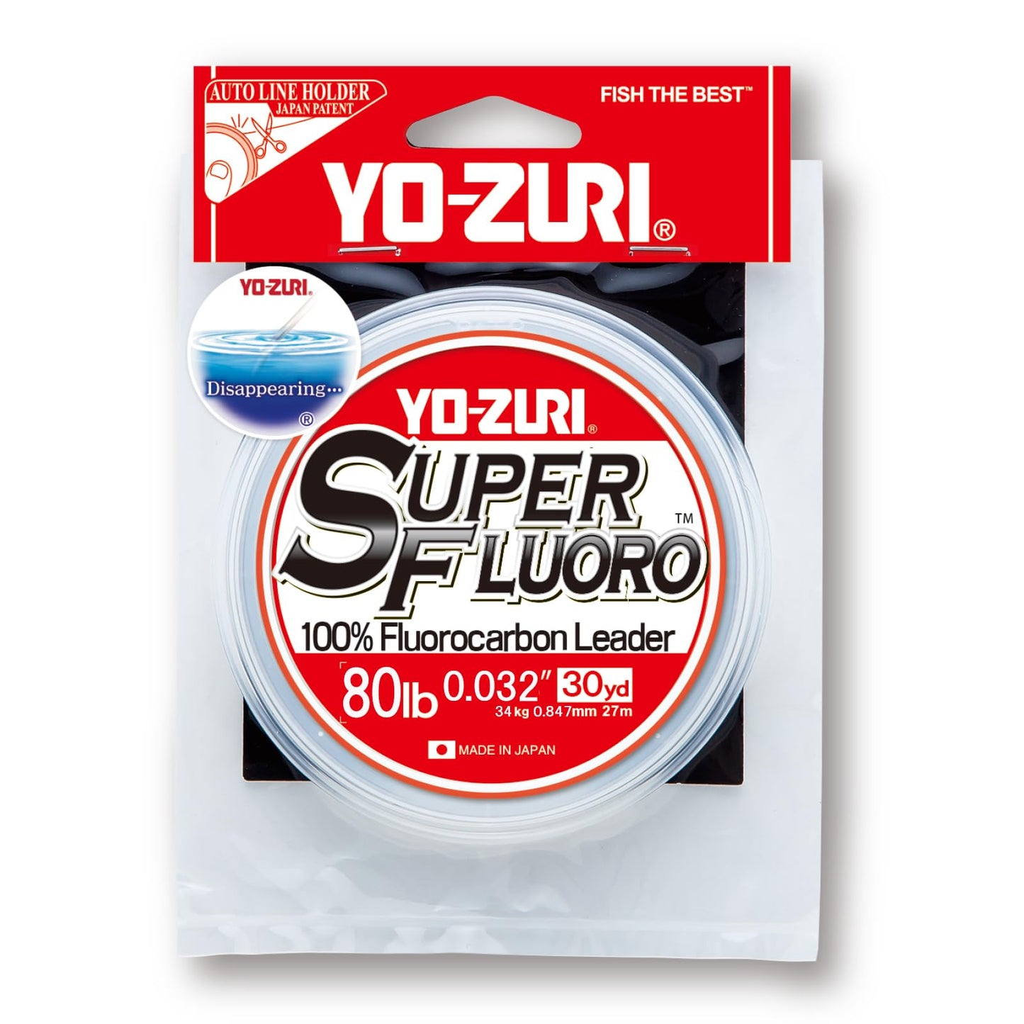 Yo-Zuri YZ-SF-80LB-NCL-30YD: Superfluoro 30Yd 80Lb, Natural Clear