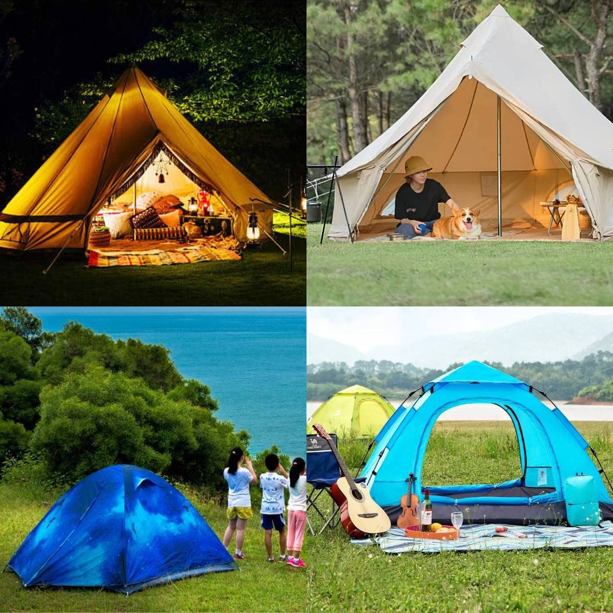 Heavy Duty Luminous Tent Stakes, 9.8 inch pop-up Tent Stakes, Heavy-Duty Metal Stakes for Camping, Gardening, and Canopies, Outdoor Christmas Decorations, Rope Adjuster Storage Bag