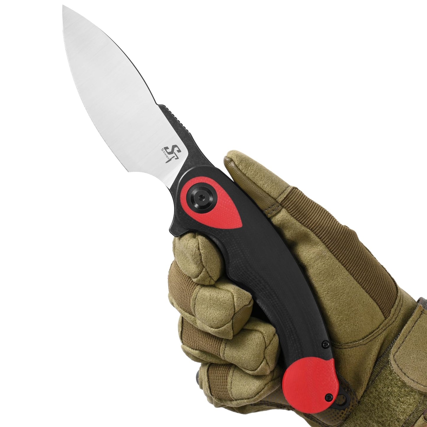 Sitivien ST157 Pocket Folding Knife,Sandvik 14C28N Steel Blade with G10 Handle,Chinese Zodiac Series EDC Tool Knifes for Outdoor Camping Hiking Survival Fishing(Red) … … …