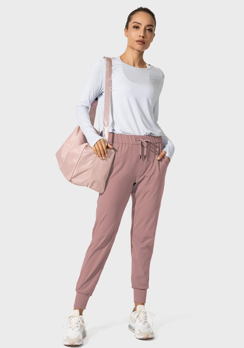 SANTINY Women's Joggers Pants Pockets Drawstring Running Sweatpants for Women Lounge Workout Jogging(Mauve Pink__S)