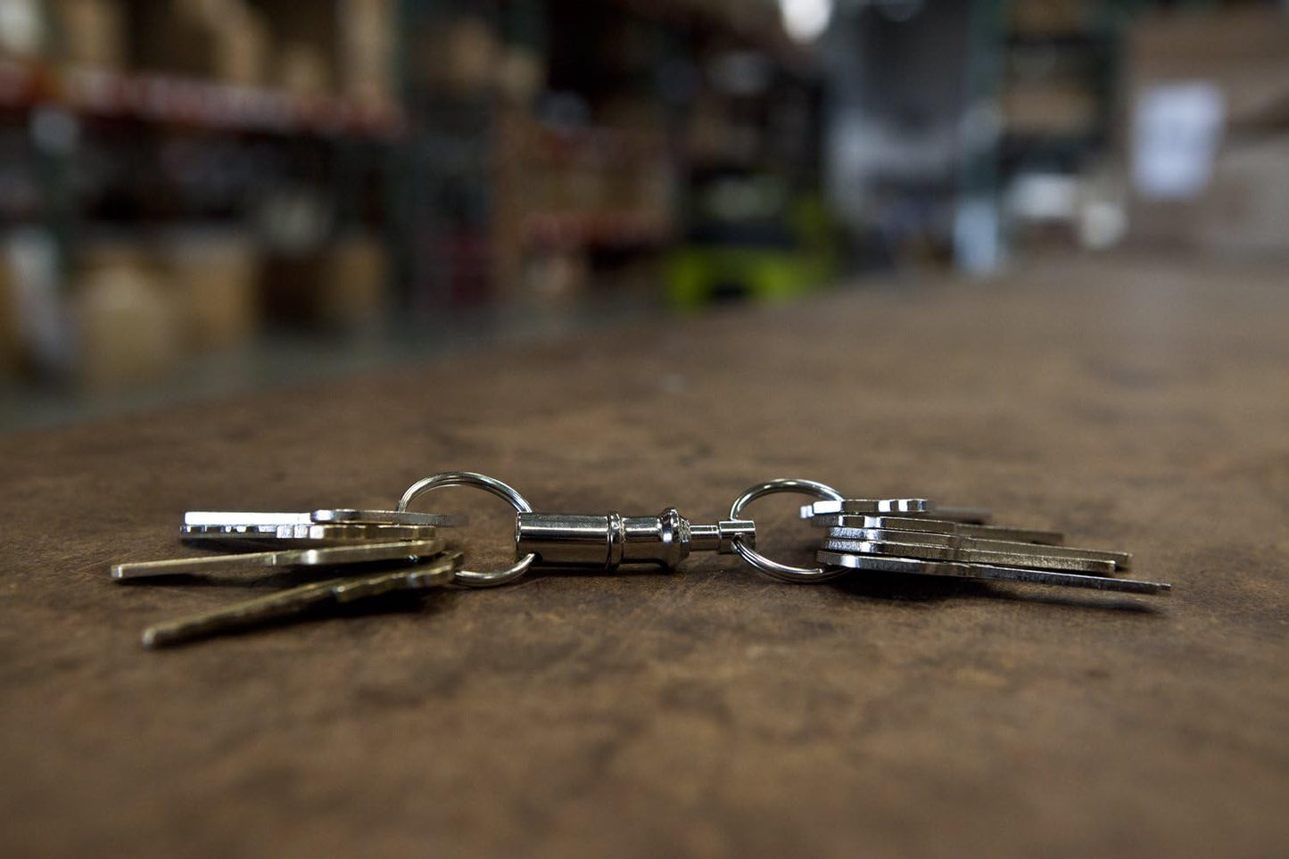 KEY-BAK Quick Release Side Slide, Pull Apart Key Chain Accessory with 2 Split Rings