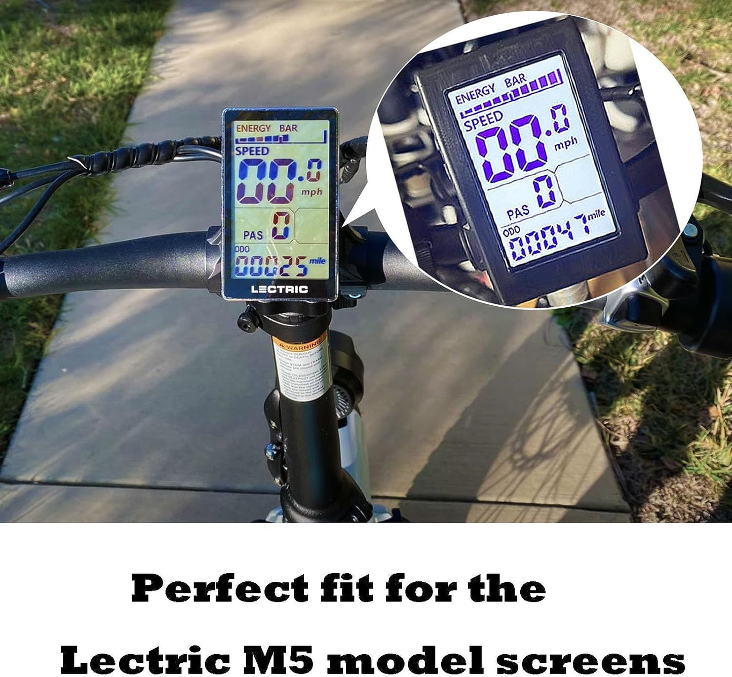 JILINWEI 2Pcs Black Protective Edge Guard for M5 Lectric XP, Soft Protective Cover Bike Display Cover