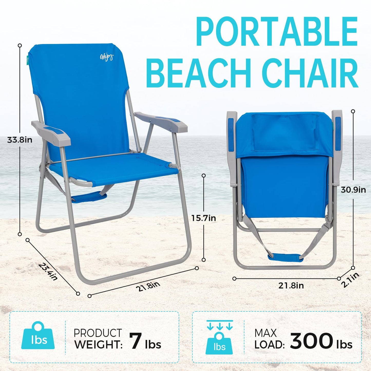 #WEJOY 2 Pack Folding Beach Chairs