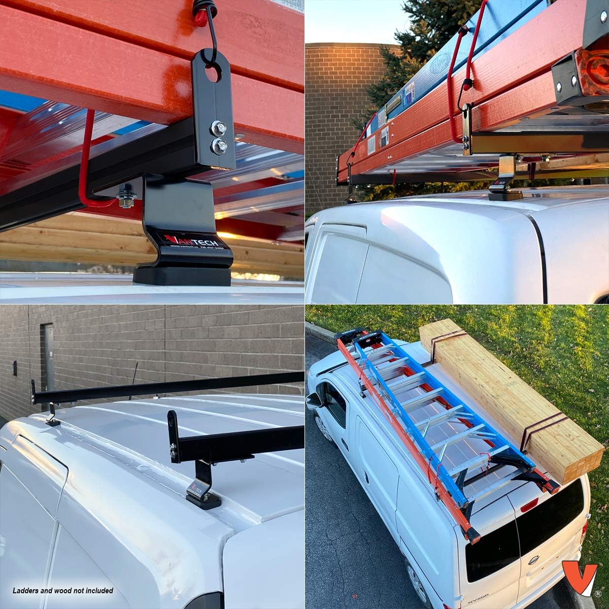 2 Bar Rack System for The Transit Connect 2014-On Black