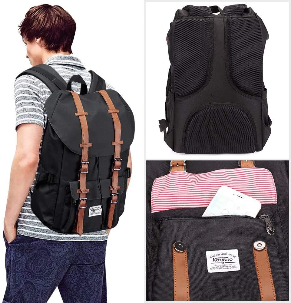 KAUKKO Backpack, (Black (E5-3), 45 x 27 x 17cm (HxBxT)