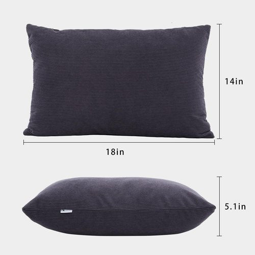MOON LENCE Camping Pillows 2 Pack, Supportive Pillow for Sleeping, Compressible Lightweight for Camp and Travel, with Removable Pillows Cover & Carry Bag, Medium Size