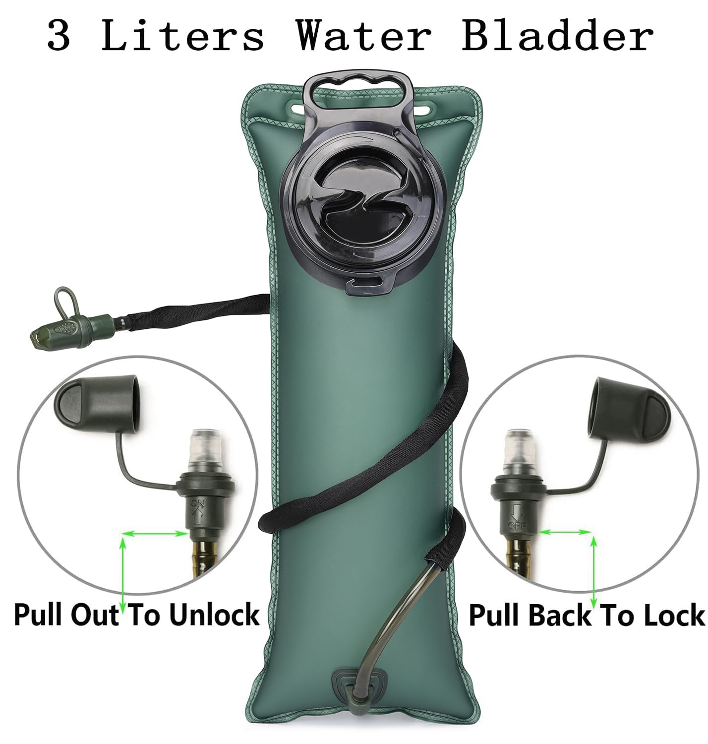 ATBP Insulated Water Hydration Pack Bag with 3L TPU Bladder Tactical Molle Hydration Backpack for Hiking Cycling Running