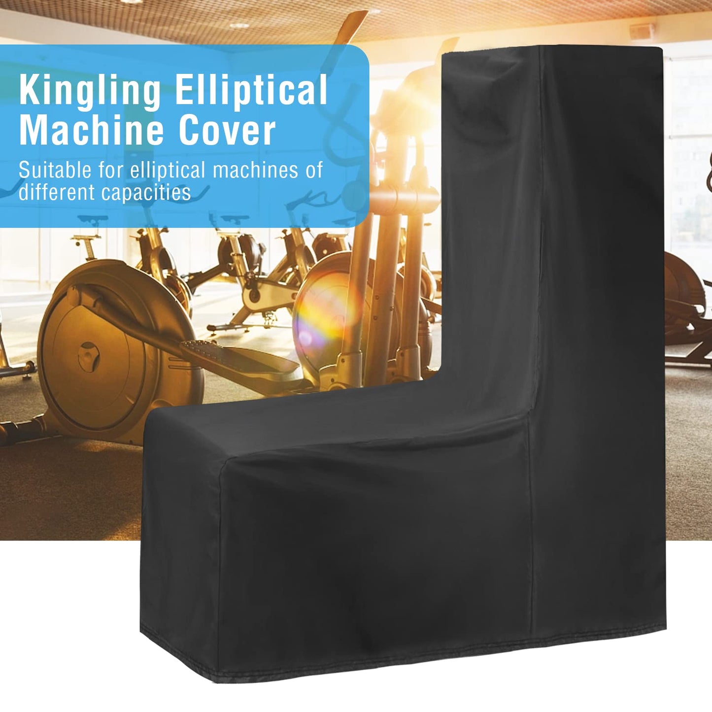 Kingling Elliptical Cover, Elliptical Exercise Machine Cover for Home Use Elliptical Trainer Waterproof & Dustproof Protective Covers - 81''L x 33''W x 72'' H