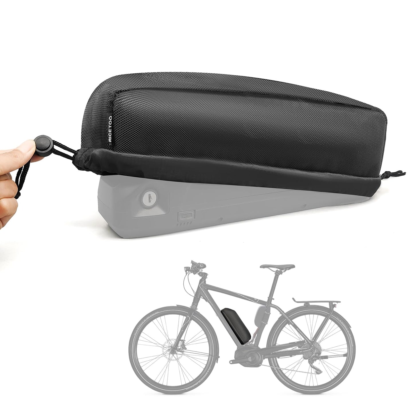HUDAMZKY Ebike Battery Protective Bag Cover, Electric Bicycle 36V 48V 52V 60V Li-ion Battery Waterproof Dustproof Anti Mud Cover