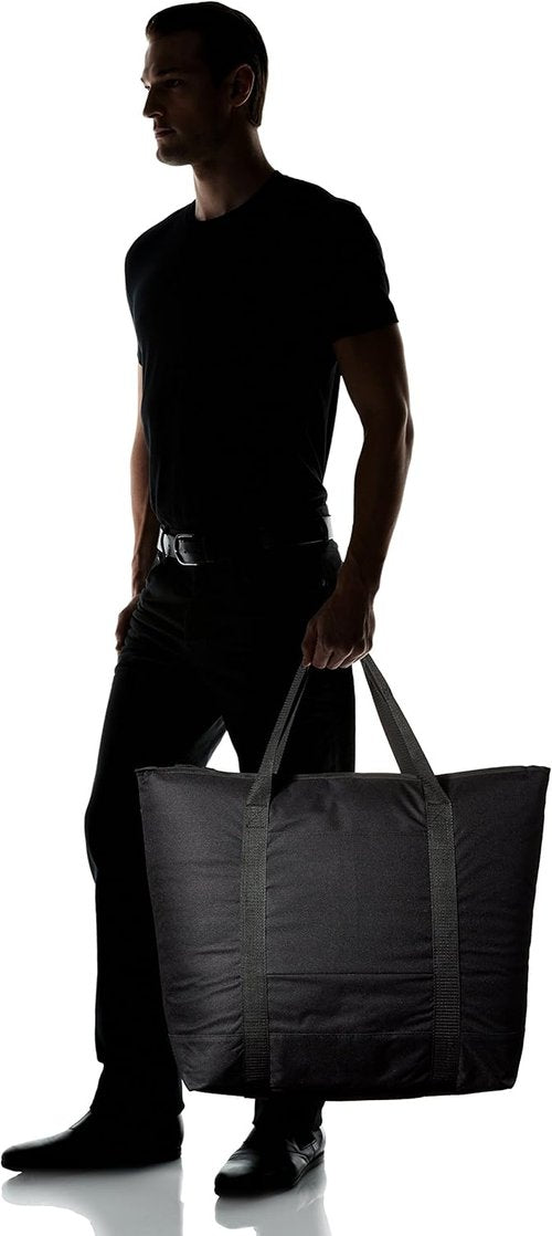 DALIX 25" Large Cooler Tote Bag w/Zipper Insulated in Black