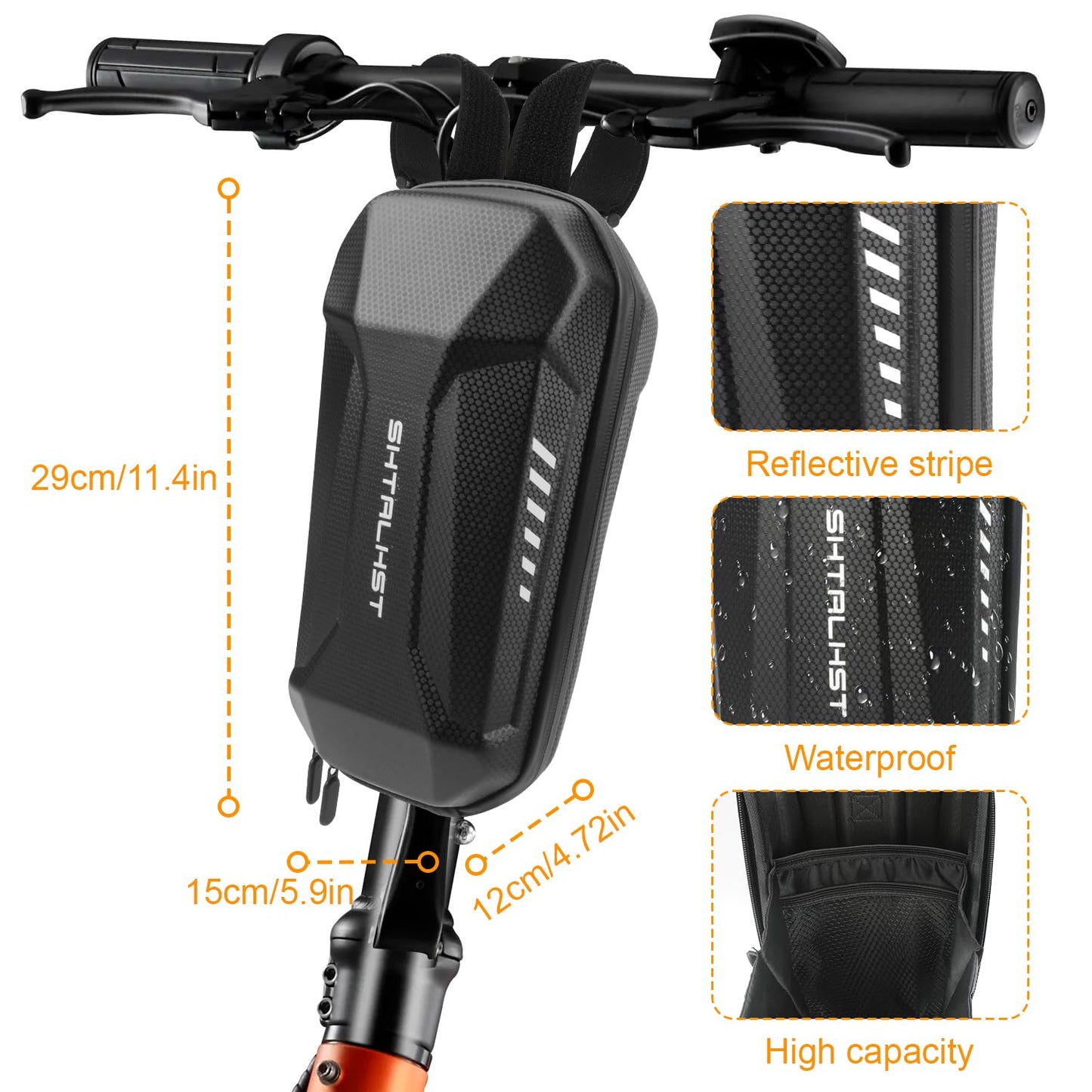 SHTALHST Scooter Lock, Universal Scooter Bag, Electric Scooter Accessories, Electric Scooter Locks Anti Theft, Rugged Secure Chain Locks for Bikes, Scooters, Segway Ninebot and NIU,Black