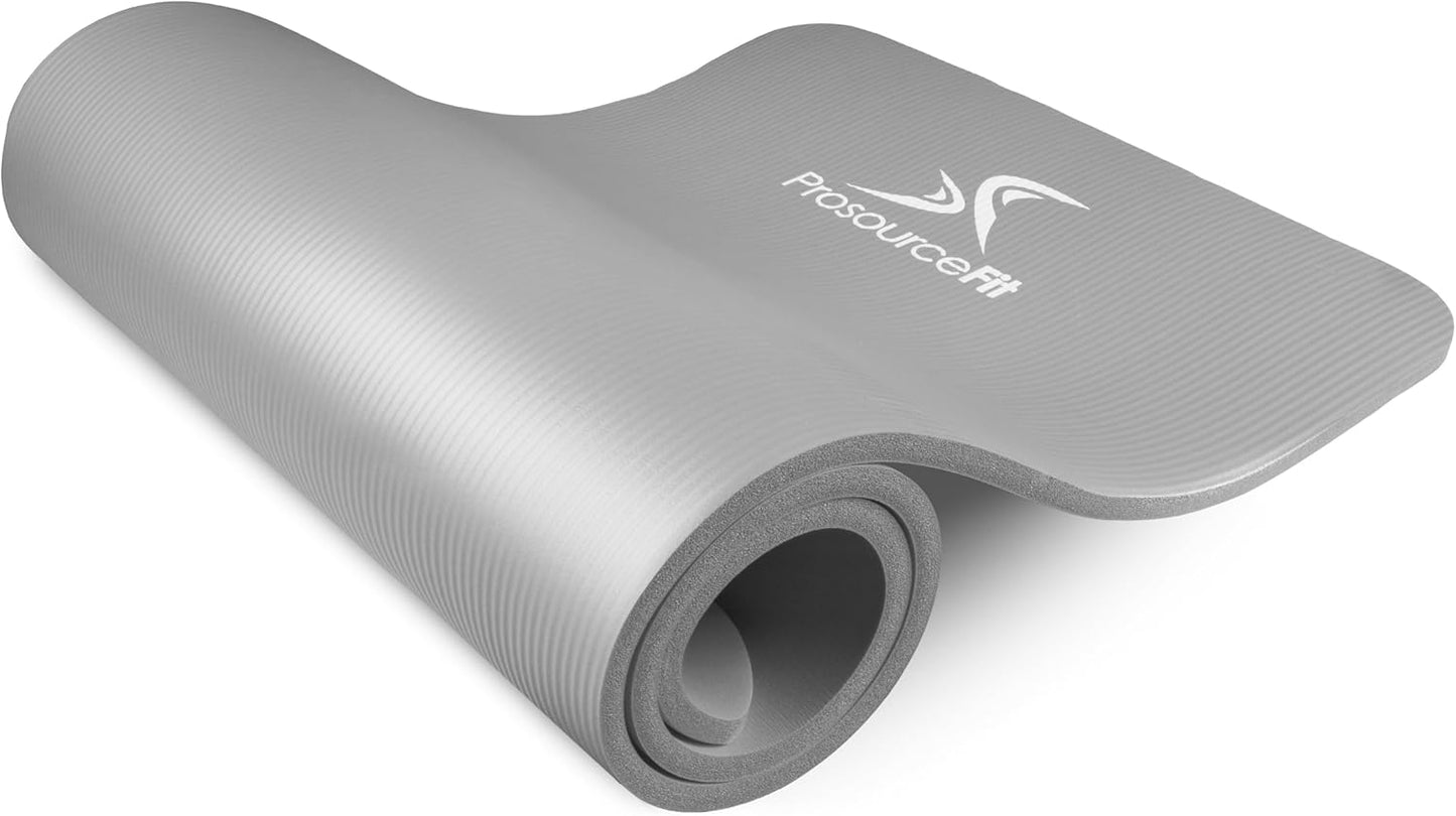ProsourceFit Extra Thick Yoga and Pilates Mat ½” (13mm), 71-inch Long High Density Exercise Mat with Comfort Foam and Carrying Strap