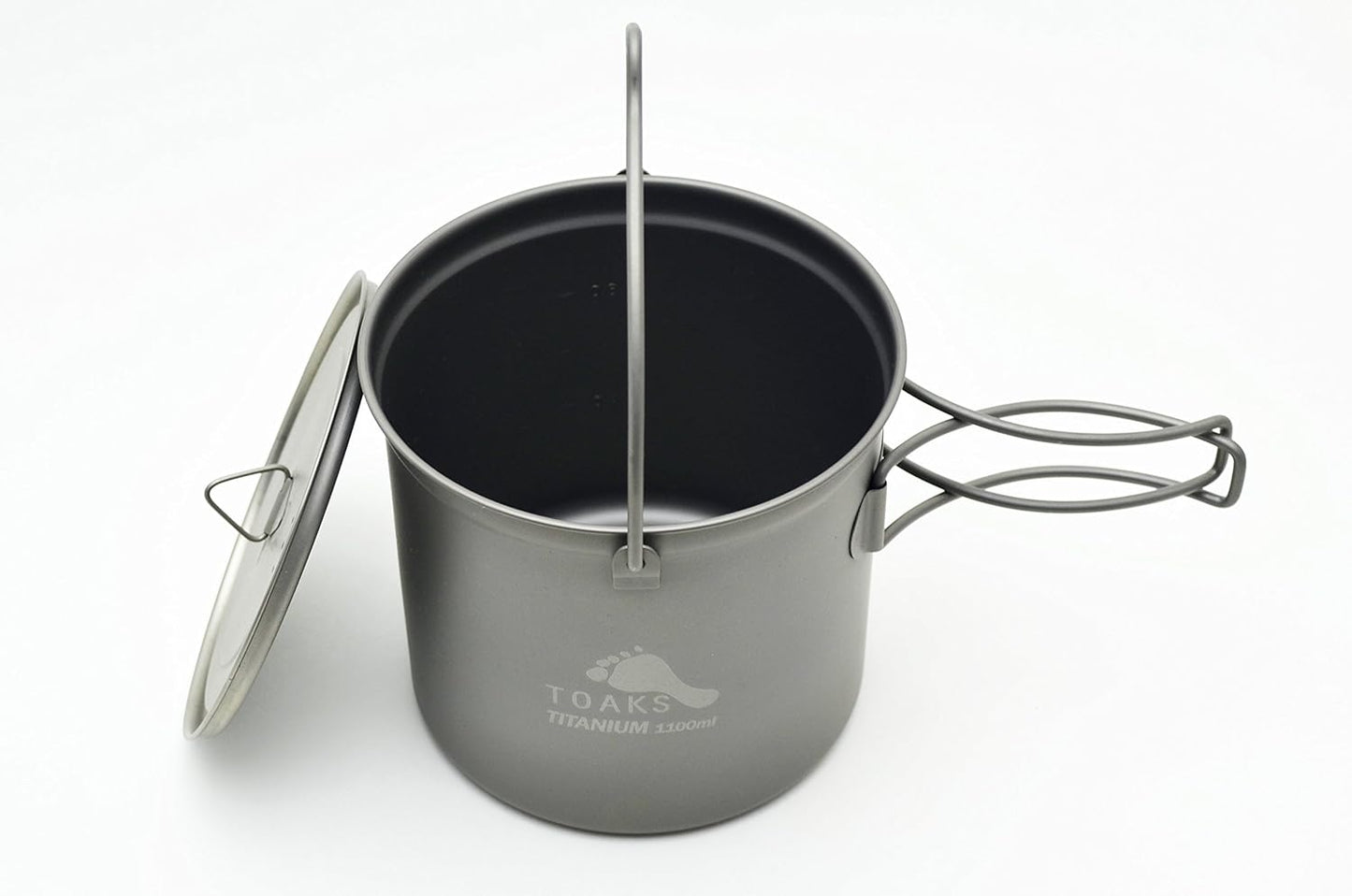Toaks Titanium 1100ml Bushcraft Pot – Bail Handle for Open Fire Cooking & Backpacking