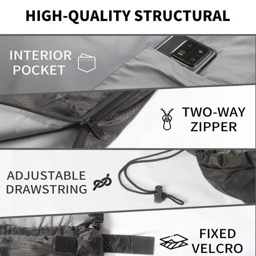 Peirhw Sleeping Bags, Backpacking Camping Sleeping Bag for Adults, 3 Season Warm & Cool Weather, Lightweight Waterproof Sleeping Bags with Compression Sack for Indoor Outdoor Camping Traveling, Black