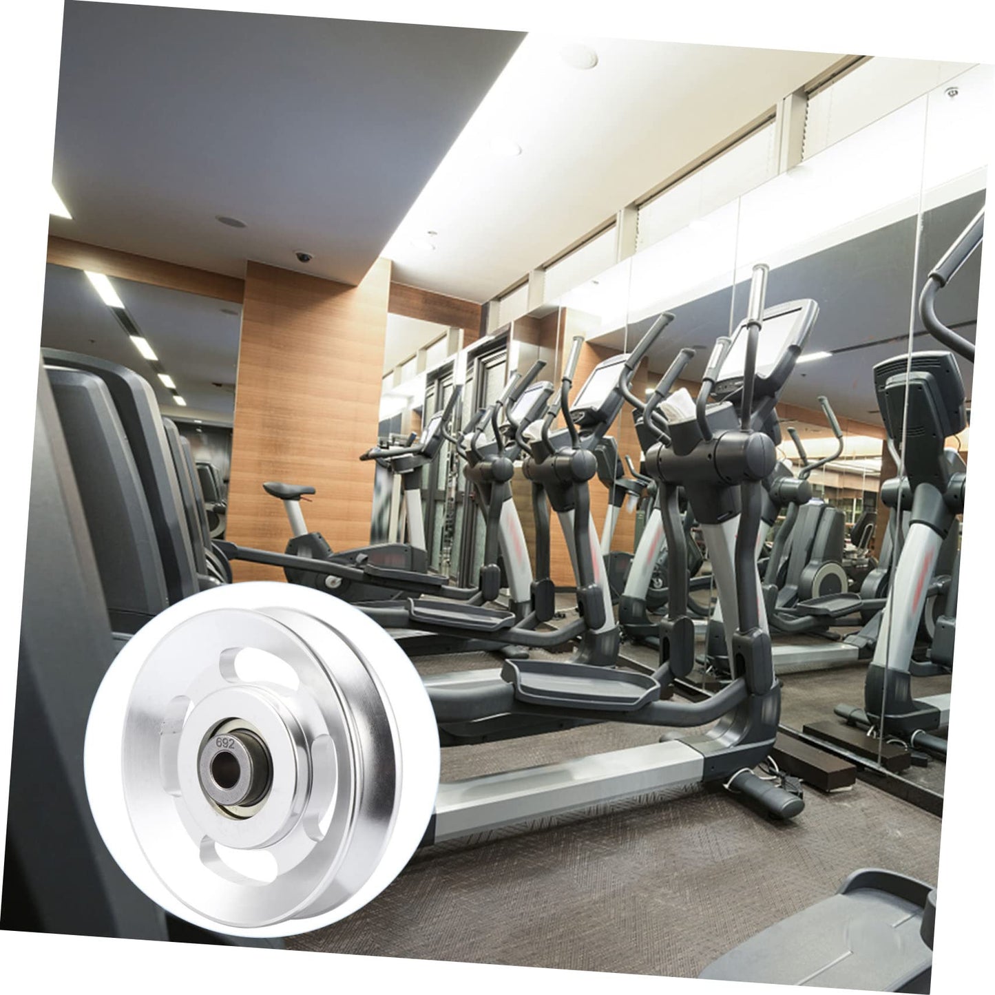 BESPORTBLE Aluminum Alloy Pulley Gym Machines for Home Ball Bearings Wheel Bearings Aluminum Pulleys for Gym Bearing Pulley Universal Bearing Pulley Wheel Silver Wire Rope Fitness Universal