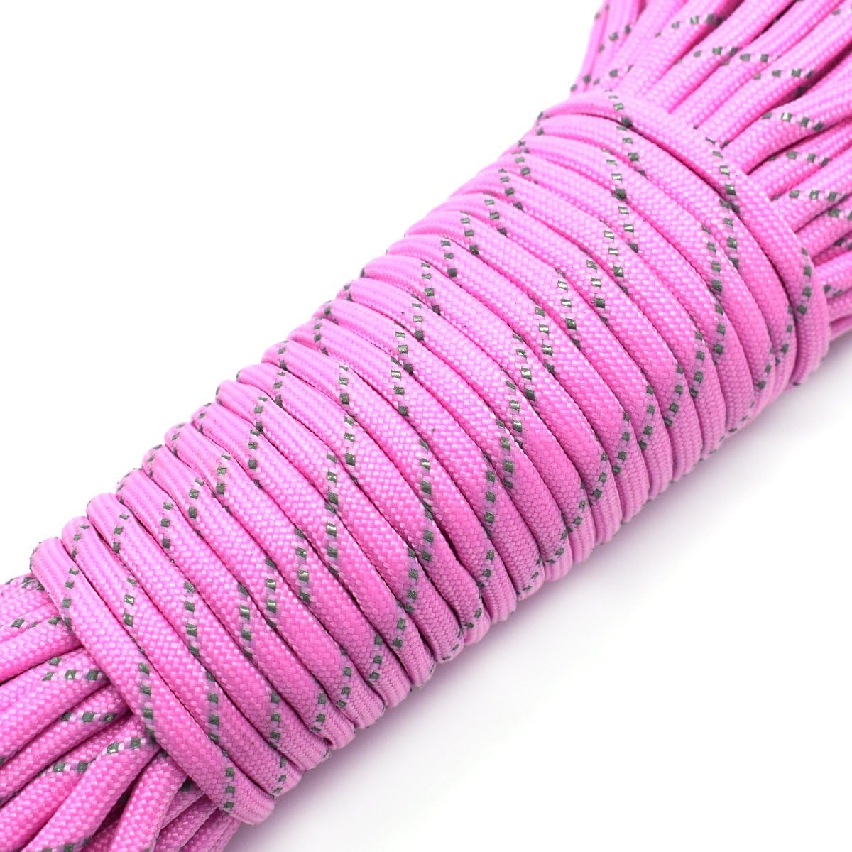 100FT Reflective Paracord 7 Core Parachute Cord (10# Olive Green)