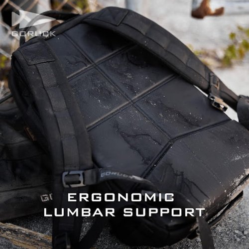 GORUCK Rucker 4.0 20L Black - Purpose Built Rucking Backpack, Military Weight Training Rucksack w/Ruck Plate Pocket and Extra Padded Straps