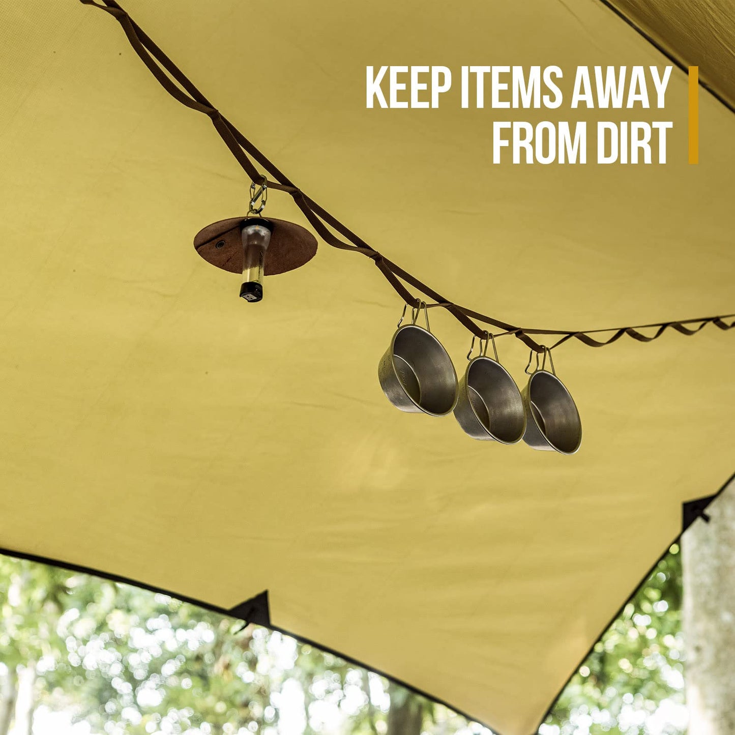 OneTigris KOMPOUND Camping Hammock + Camping Lanyard + Bulwark Camping Tarp