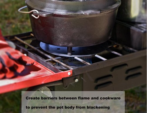 FT10 Replacement Parts for Camp Chef Flame Tamer Heat Diffuser Plate Gas Stovetop 10 Inch Heat Deflector Slow Cooking Simmering Dutch Oven Pans Canning Pot Water Bath Kettle Camp Cooking Accessories
