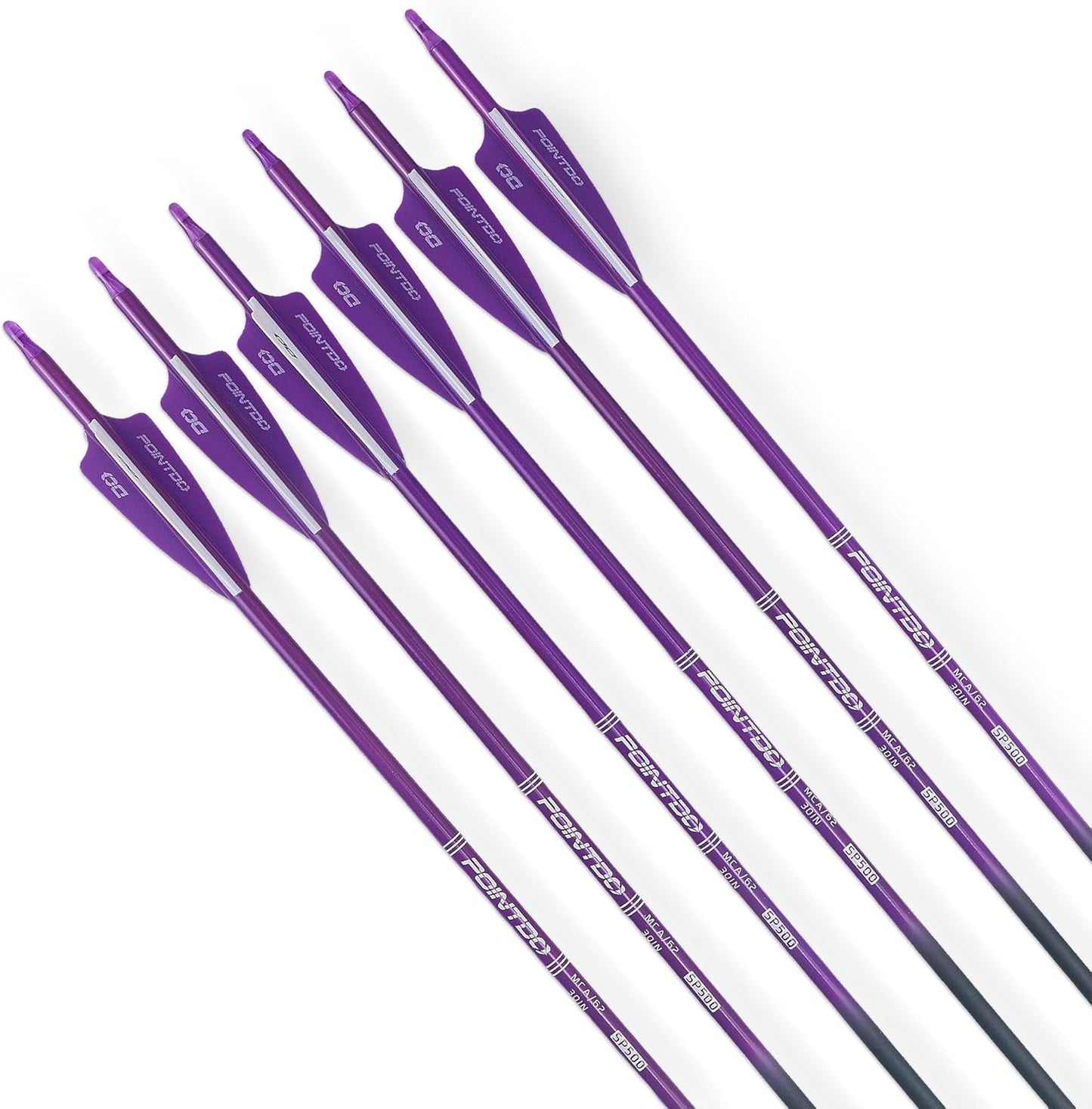 30inch Carbon Arrow Fluorescence Color Targeting and Practice and Hunting Arrows for Compound Bow and Recurve Bow with Removable Tips(Pack of 12)