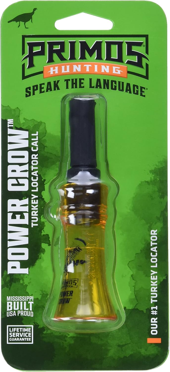 Primos Hunting Power Crow, Effective Turkey Locator Call for Seasoned Hunters, Green