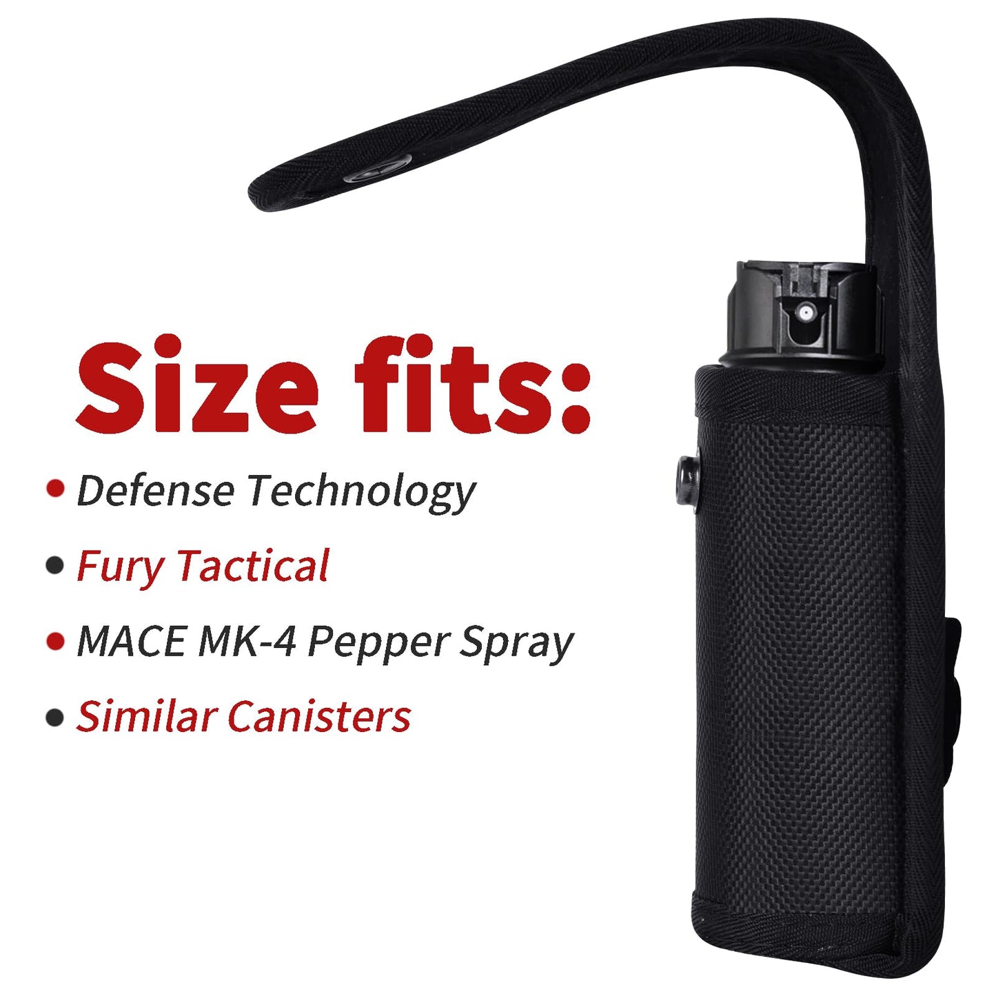 Olaismln OC/Mace Spray Pouch, Belt Pepper Spray Pouch for MK4, Top Flap Copper Snap Button Design, Suitable for Police Duty Belt