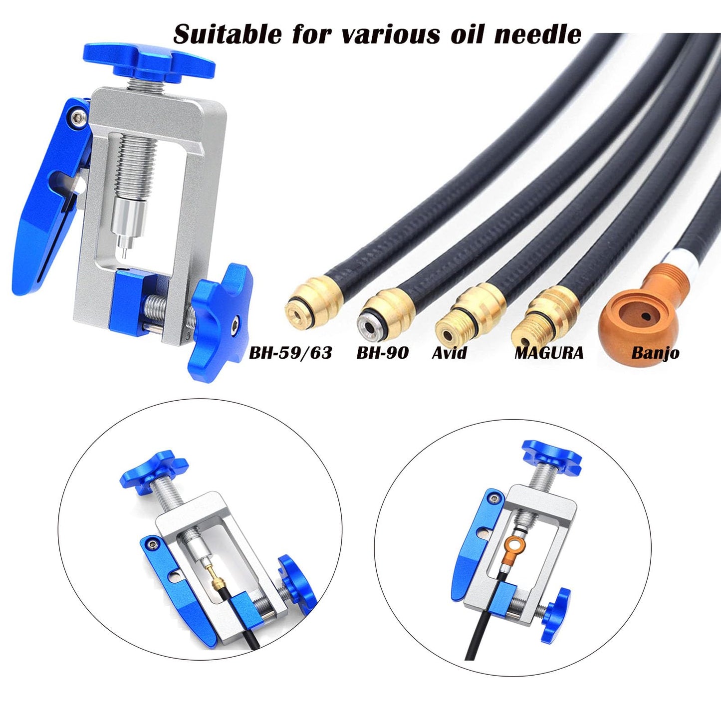2 in 1 Needle Driver Insertion Tool Hydraulic Hose Cutter for MTB Road Bike with 10 BH59 + 10 BH90 Bicycle Brake Olive